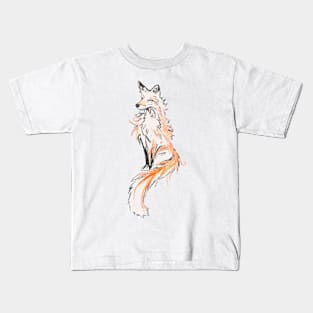 Fox - oil painting Kids T-Shirt
